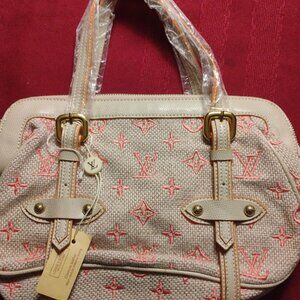 Louis Vuitton Cream and Pink Shoulder Bag